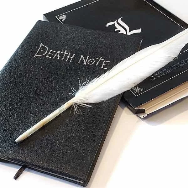 Libreta Death Note Con Pluma + Figura Ryuk Anime Light Misa - Imagen 2