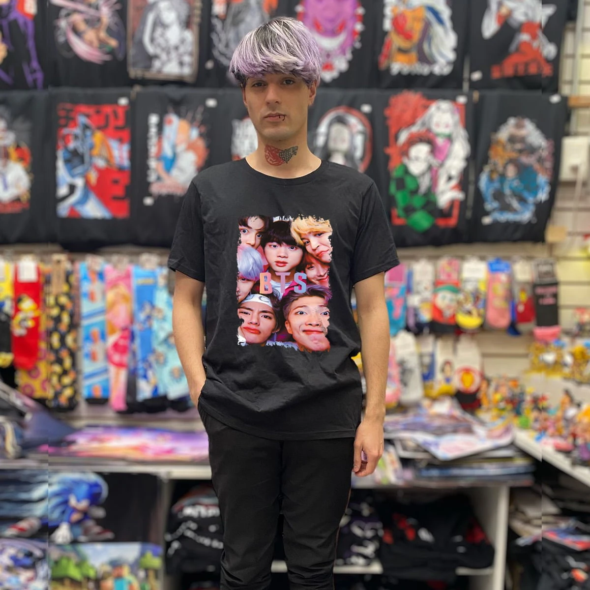 Remera De Bts Negra 100% Algodon - Imagen 3