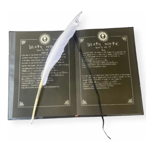 Libreta Death Note Con Pluma + Figura Ryuk Anime Light Misa - Imagen 4