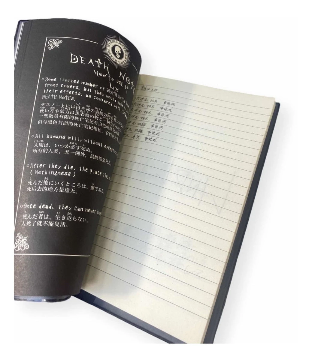 Libreta Death Note Con Pluma + Figura Ryuk Anime Light Misa - Imagen 7