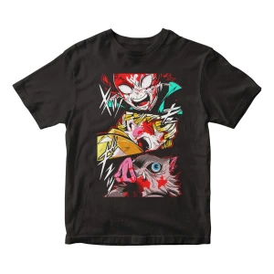 Remera Anime Demon Slayer Caras Tanjiro Zenitsu Inosuke
