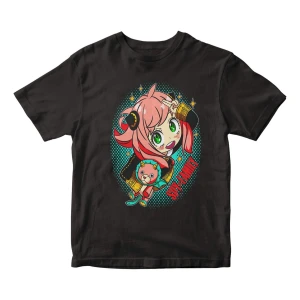 Remera Camiseta Spy X Family Personaje Anya Con Peluche