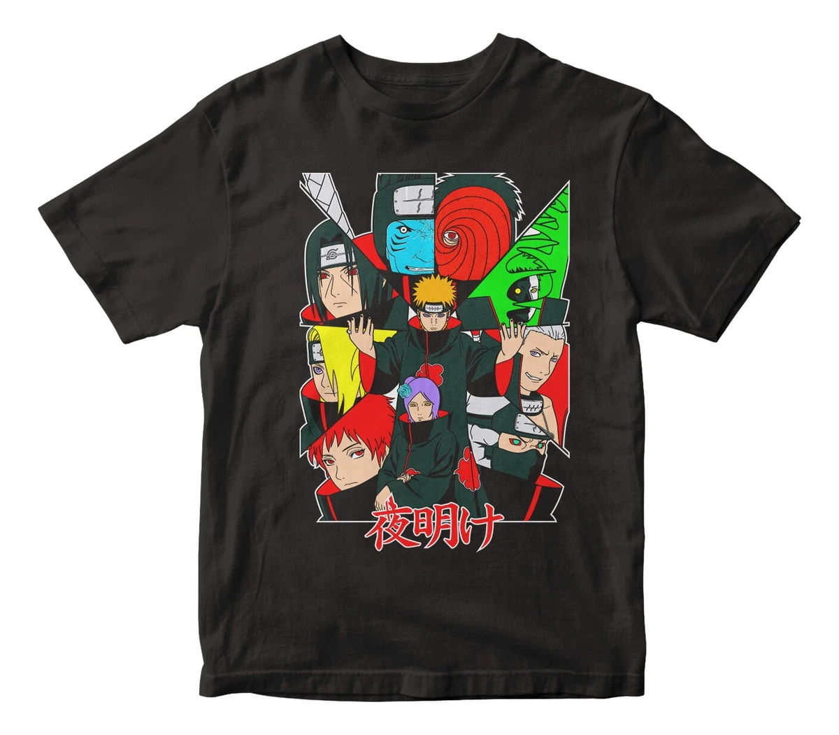 Remera Camiseta Naruto Personajes Akatsuki Mundogeek