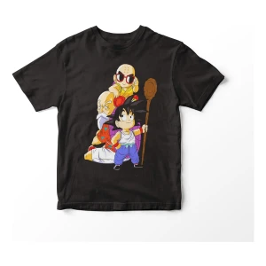 Remera Anime Dragon Ball Personaje Goku Krilin Maestro Roshi