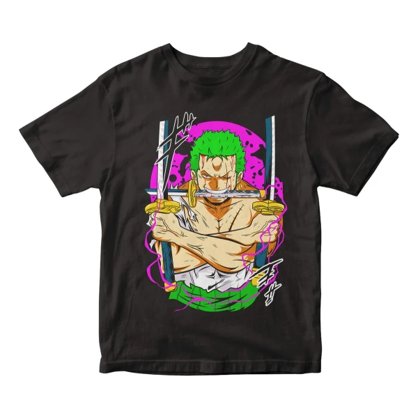 Remera Camiseta Anime One Piece Zoro Roronoa Espadas