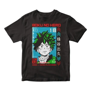 Remera Camiseta De Anime Boku No Hero Deku Cartel Mundogeek