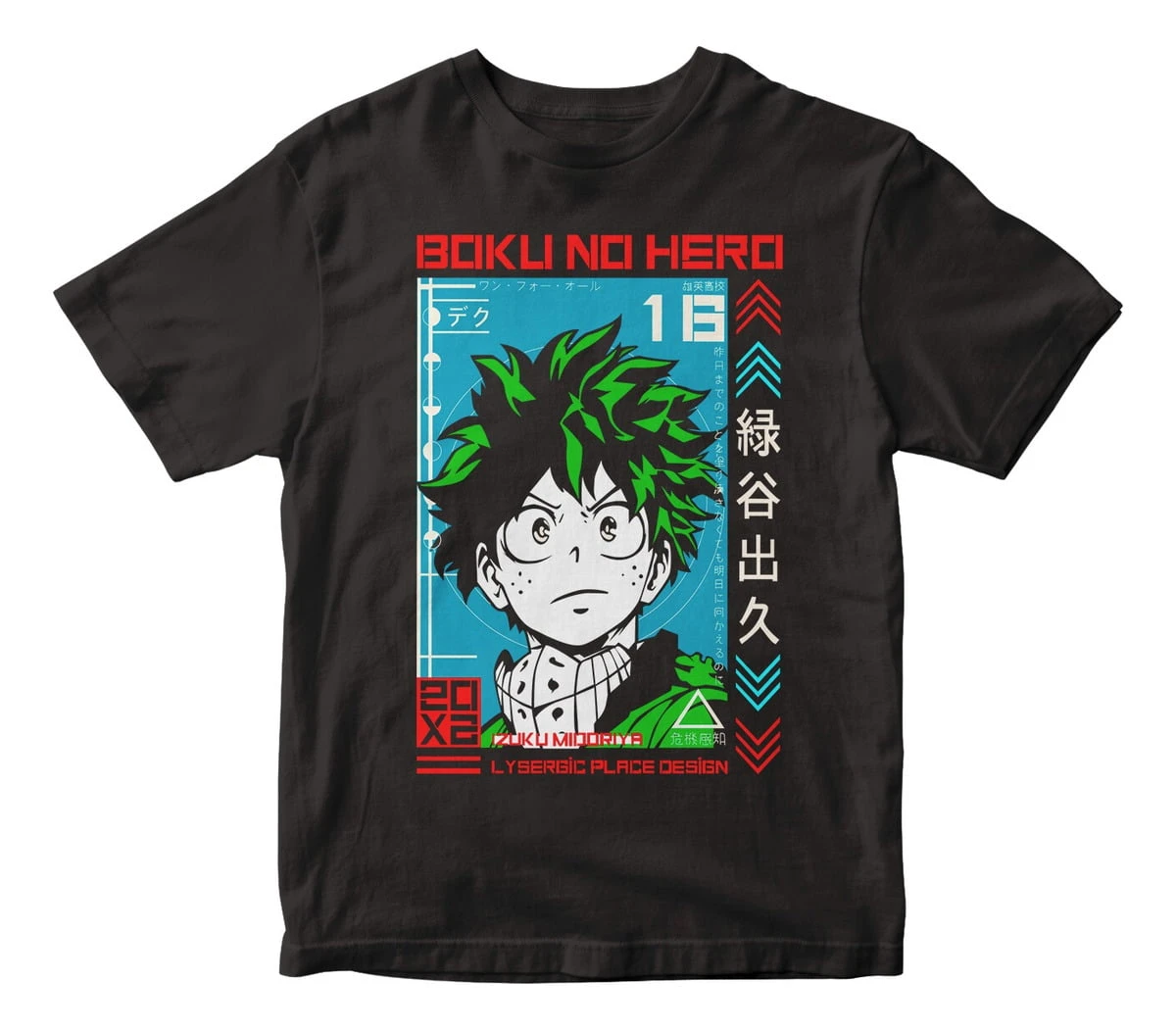 Remera Camiseta De Anime Boku No Hero Deku Cartel Mundogeek