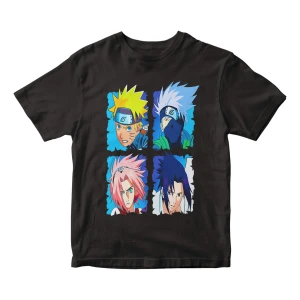 Remera Camiseta Naruto Equipo 7 Saske Sakura Kakashi Naruto