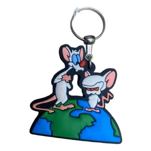 Pinky Y Cerebro Llavero De Goma Mundogeek