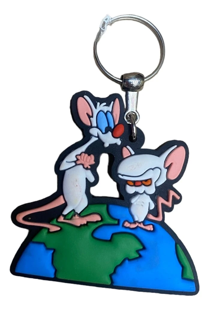 Pinky Y Cerebro Llavero De Goma Mundogeek