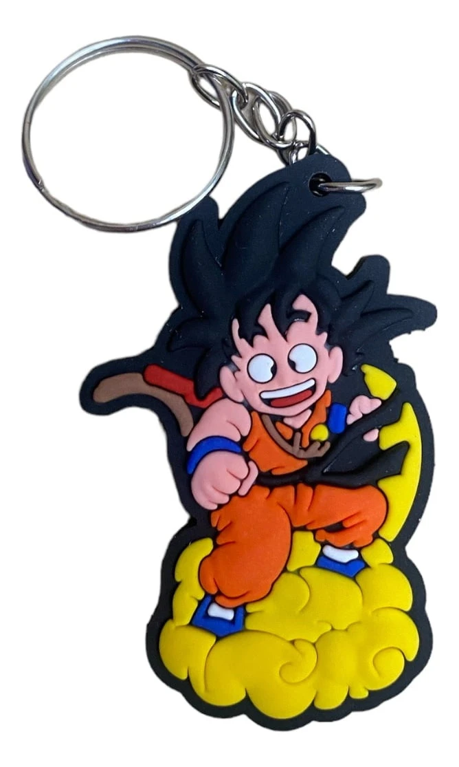 Goku Arriba De La Nube Voladora Llavero De Goma Mundogeek