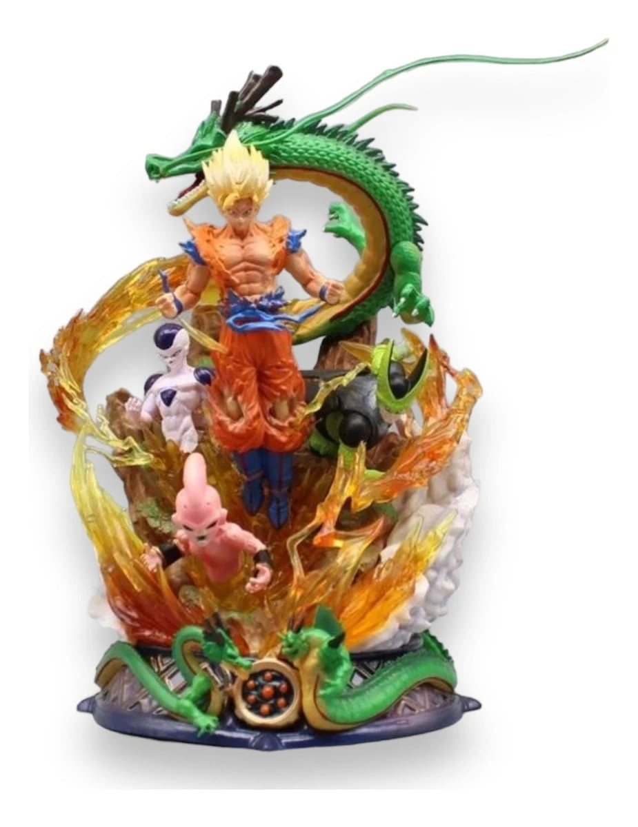 Figura De Diorama Goku Freezer Cell Majin Boo Dragon Ball