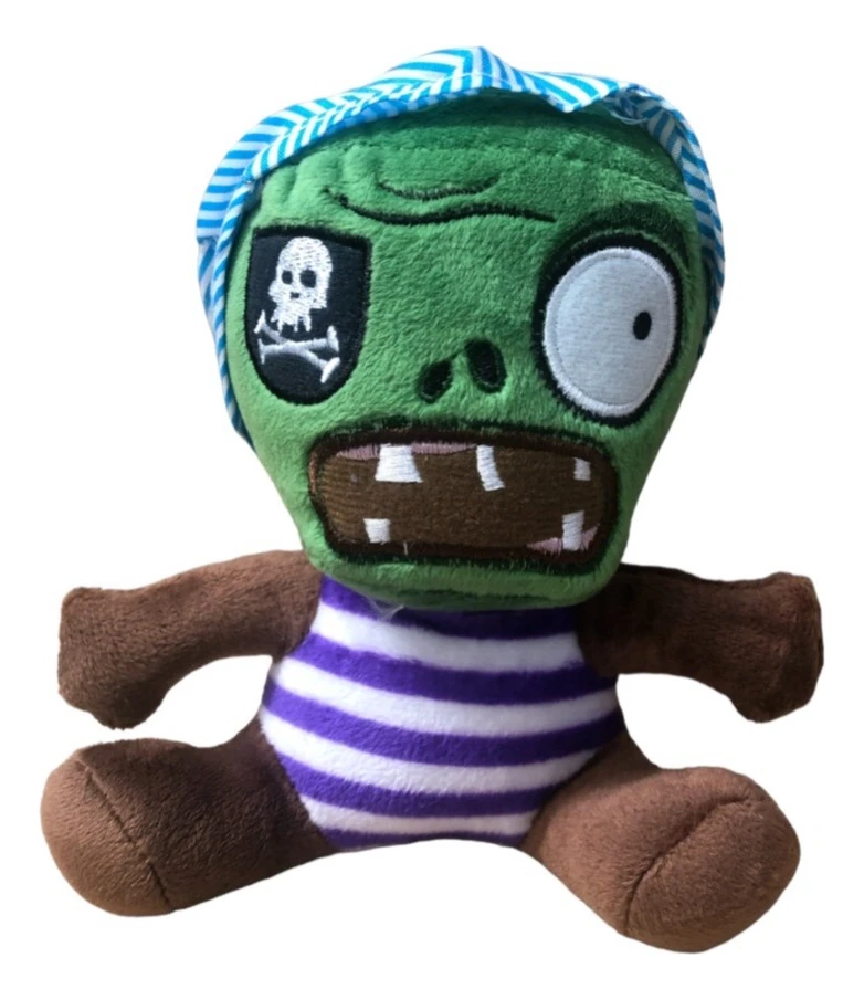 Peluche Mediano Zombie Pirata Verde (plantas Vs Zombies)