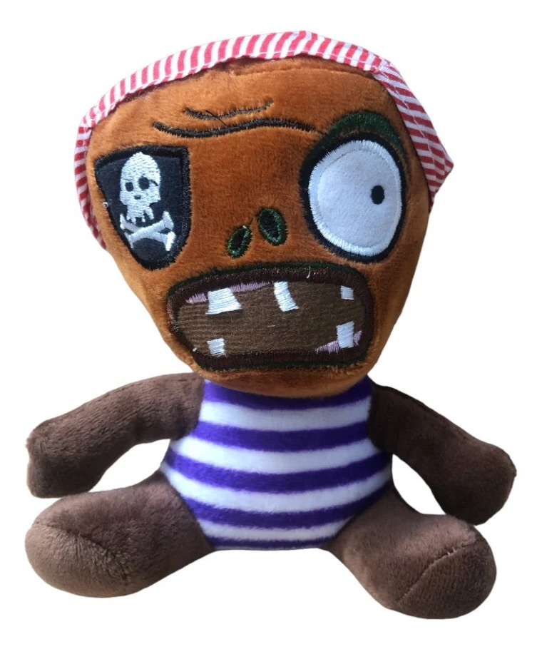 Peluche Mediano Zombie Pirata Marrón (plantas Vs Zombies)