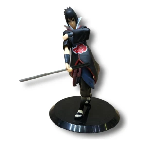 Figura Saske Capa Akatsuki Naruto 16cm Mundogeek