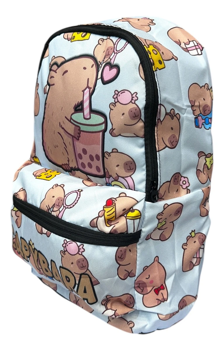 Mochila Capibara Grande Resistente Cómoda Escuela Viajes