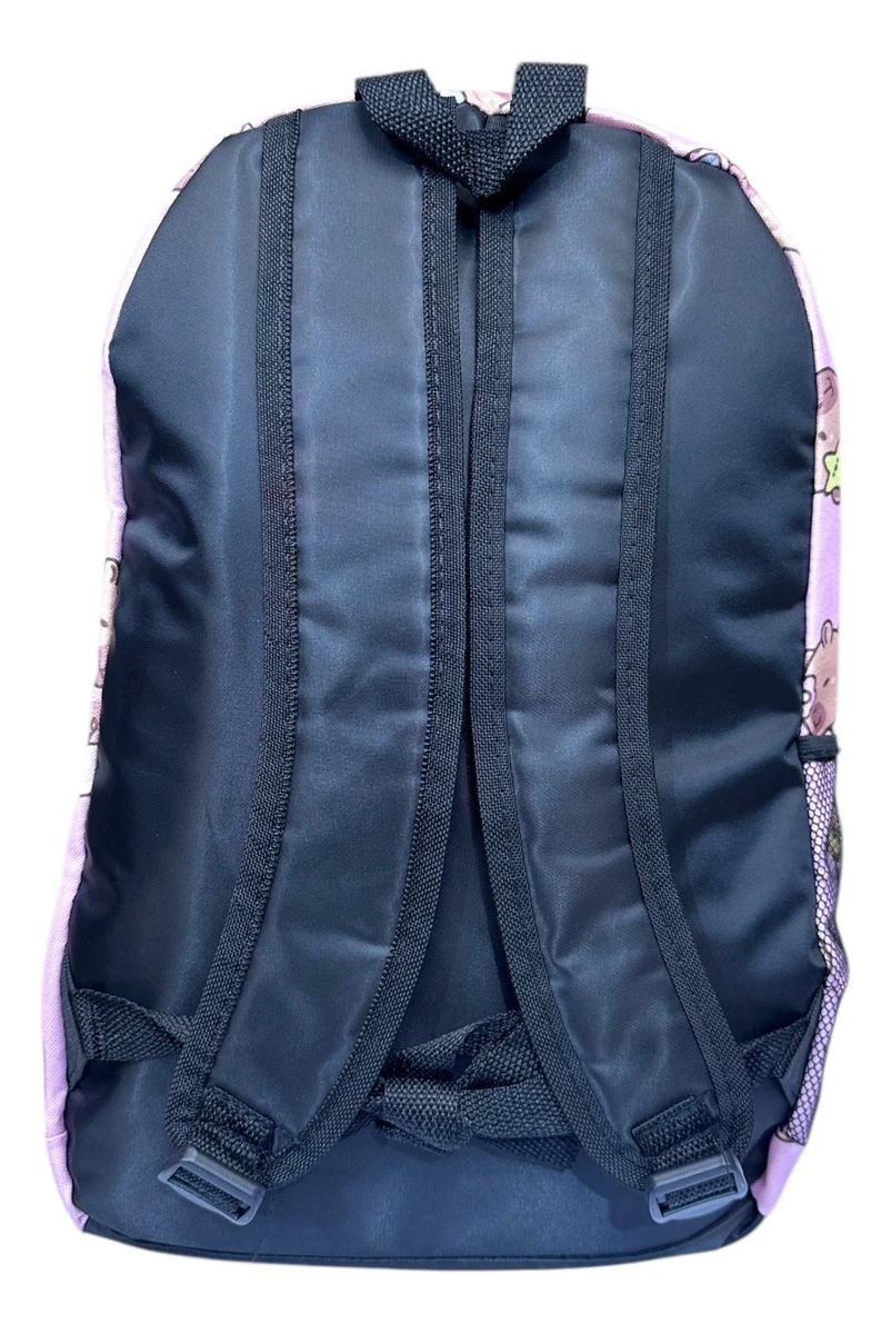 Mochila Capibara Rosada Grande Cómoda Escuela Viajes - Imagen 3