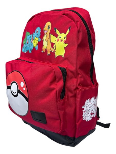 Mochila Pokémon Anime Pikachu Charmander Bulbasaur Squirtle - Imagen 2