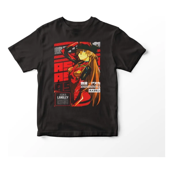 Remera Anime Evangelion Asuka Mundogeek