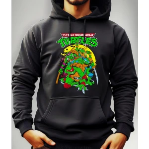 Buzo Canguro Con Capucha Tortugas Ninjas Mundogeek