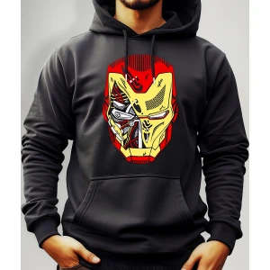 Buzo Canguro Con Capucha Iron Man Mundogeek