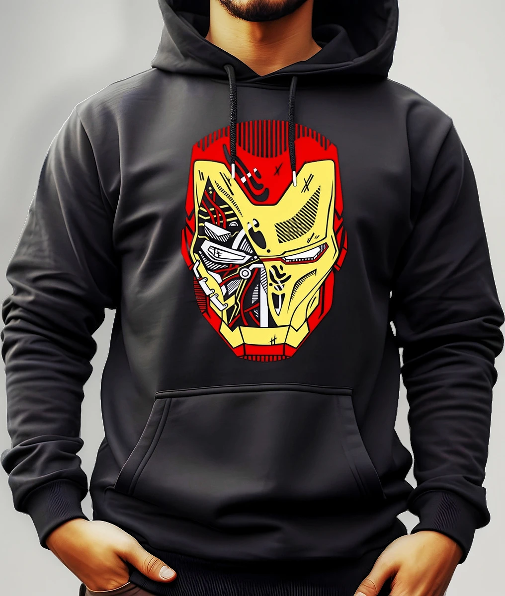 Buzo Canguro Con Capucha Iron Man Mundogeek