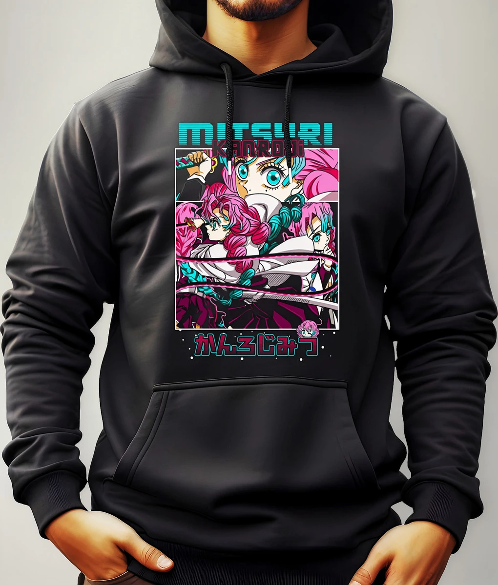 Buzo Canguro Con Capucha Anime Mitsuri Demon Slayer