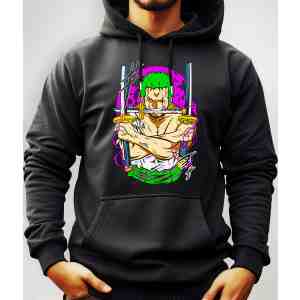 Buzo Canguro Con Capucha Anime Zoro Color One Piece