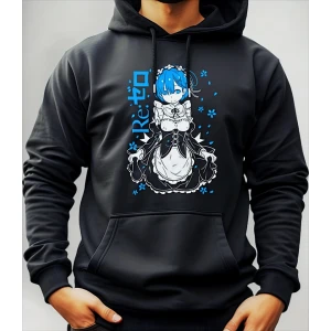 Buzo Canguro Con Capucha Anime Rem Re Zero Mundogeek