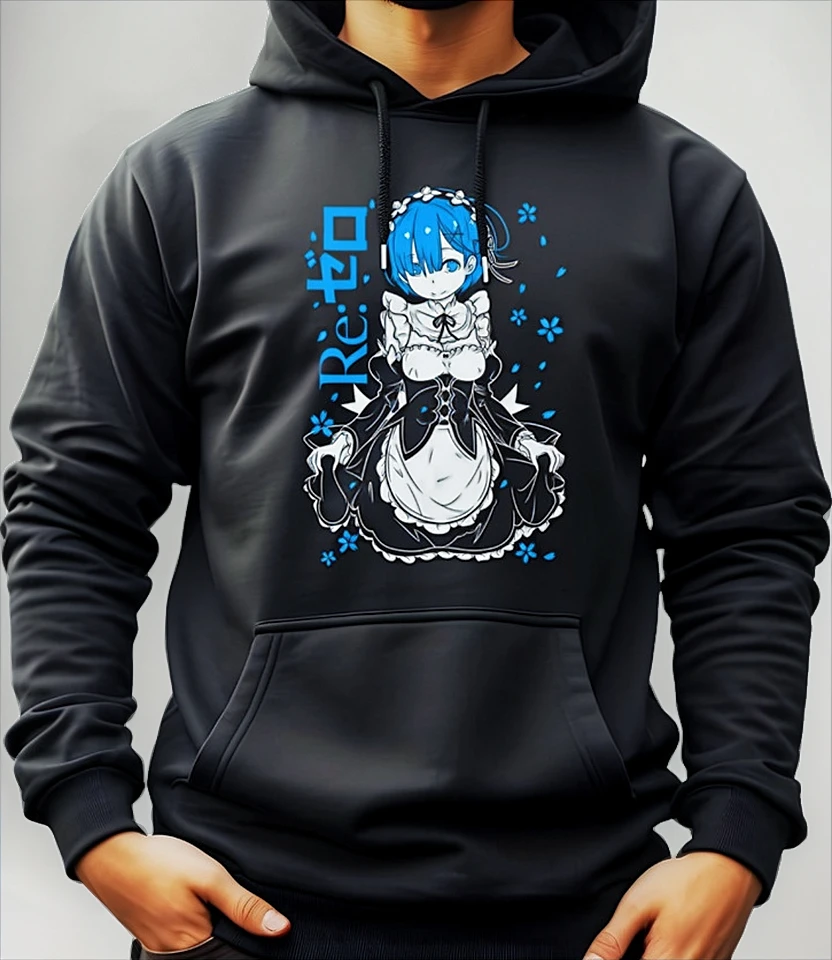 Buzo Canguro Con Capucha Anime Rem Re Zero Mundogeek