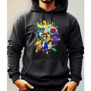 Buzo Canguro Con Capucha Anime Personajes Pokemon Mundogeek