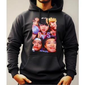 Buzo Canguro Con Capucha Banda Pop Bts Mundogeek