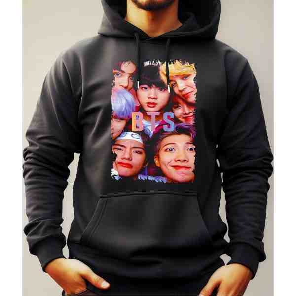 Buzo Canguro Con Capucha Banda Pop Bts Mundogeek