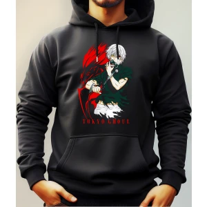 Buzo Canguro Con Capucha Anime Kaneki Tokyo Ghoul Mundogeek