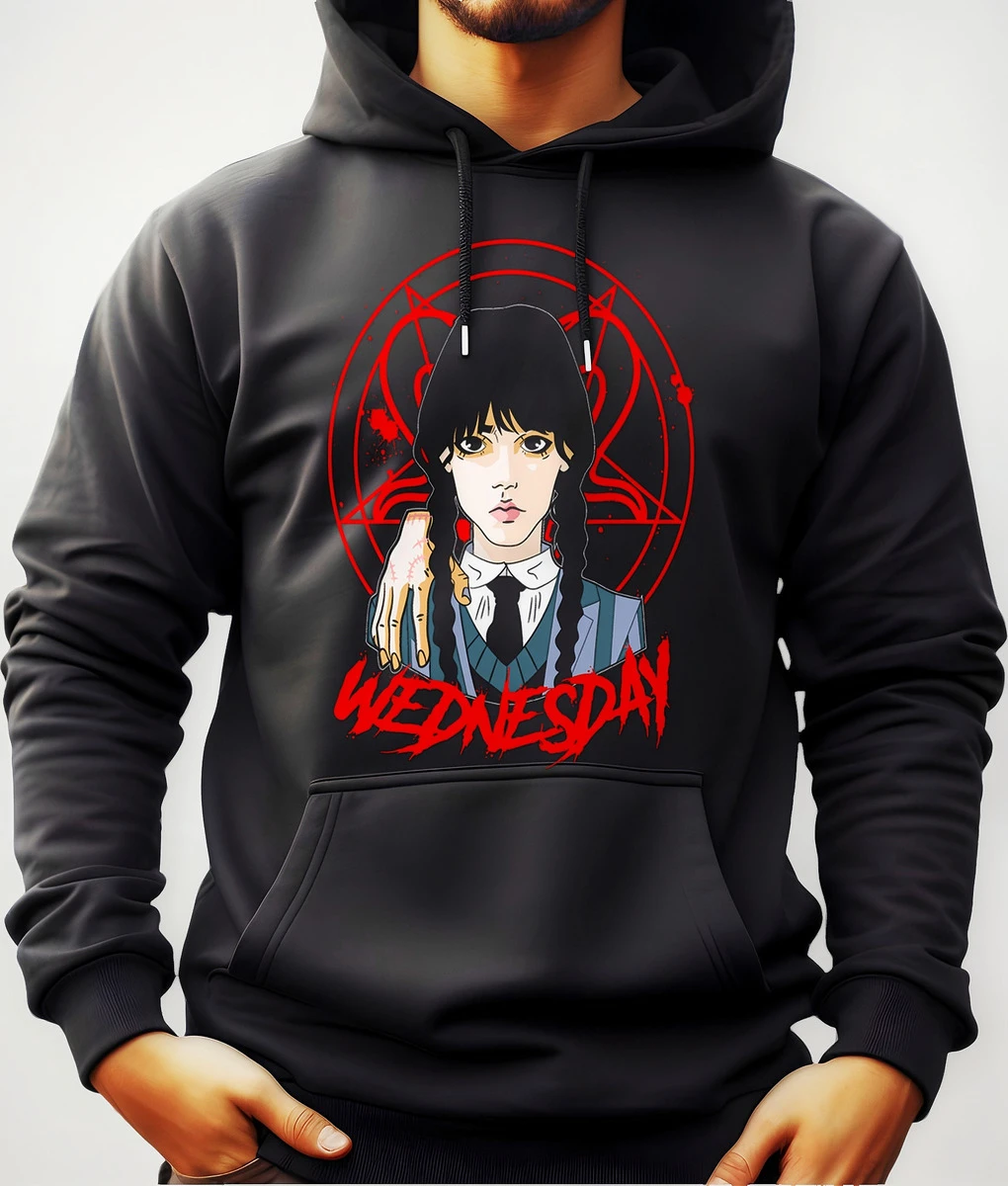 Buzo Canguro Con Capucha Merlina Mundogeek