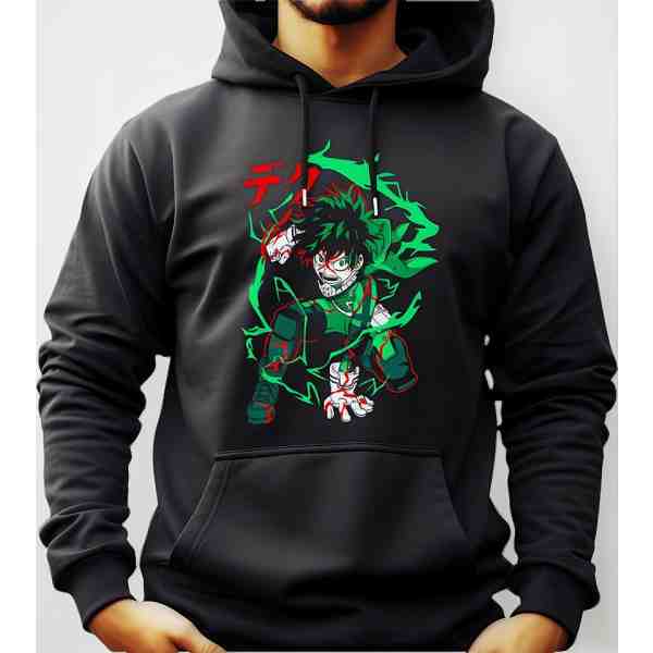 Buzo Canguro Con Capucha Anime Deku Poder Boku No Hero