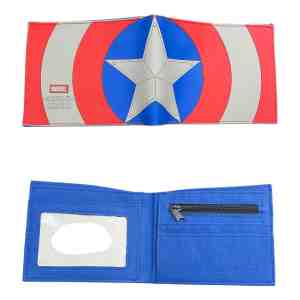 Billetera Escudo Capitán América (marvel) 21x9cm Mundogeek