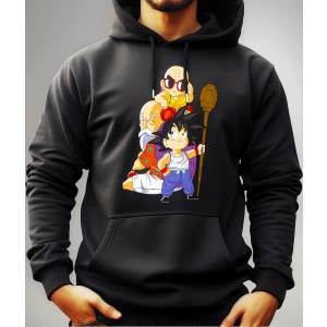 Buzo Canguro Con Capucha Goku Chico Y Personajes Dragón Ball