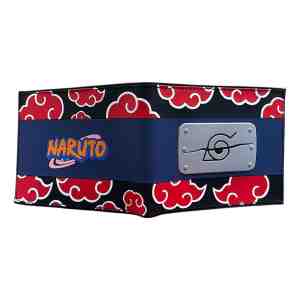 Billetera Aldea De La Hoja Akatsuki Naruto 21x9cm Mundogeek