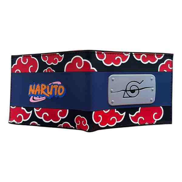 Billetera Aldea De La Hoja Akatsuki Naruto 21x9cm Mundogeek