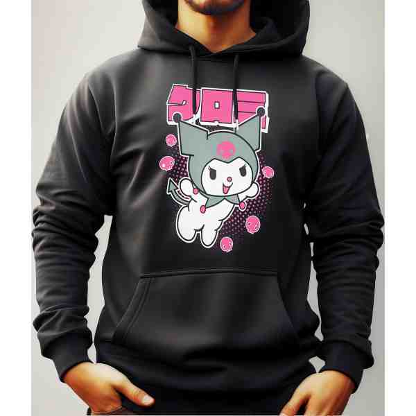 Buzo Canguro Con Capucha Anime Kuromi Mundogeek