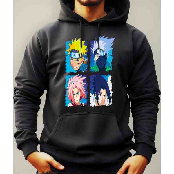 Buzo Canguro Con Capucha Anime Equipo 7 Naruto Mundogeek
