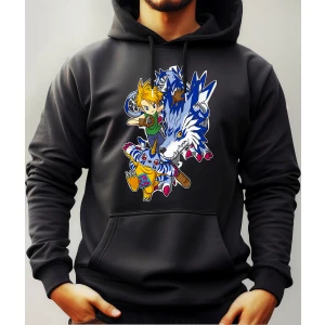 Buzo Canguro Con Capucha Anime Digimon Mundogeek