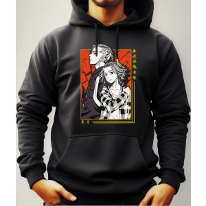 Buzo Canguro Con Capucha Draken Y Manjiro Sano Tokyo Revenge