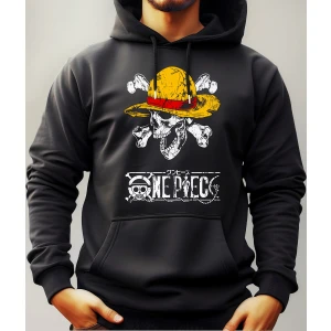 Buzo Canguro Con Capucha Anime Calavera One Piece Mundogeek