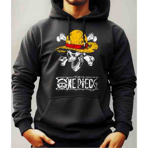Buzo Canguro Con Capucha Anime Calavera One Piece Mundogeek