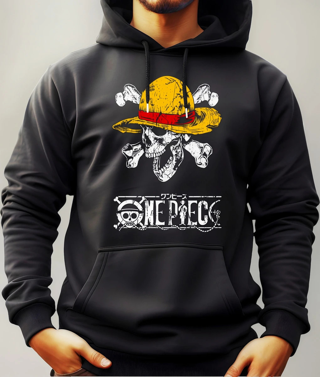 Buzo Canguro Con Capucha Anime Calavera One Piece Mundogeek