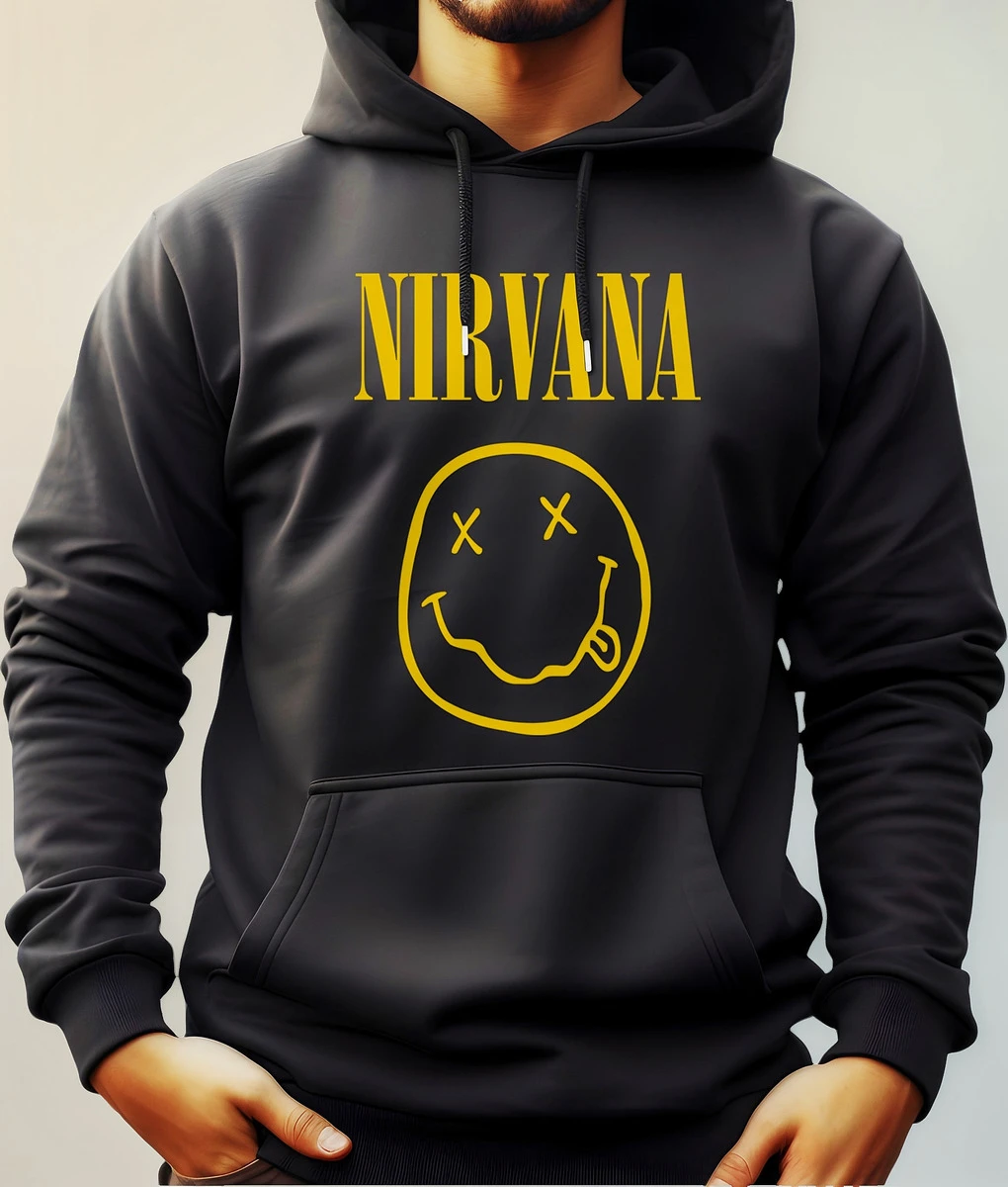 Buzo Canguro Con Capucha Rock Nirvana Mundogeek