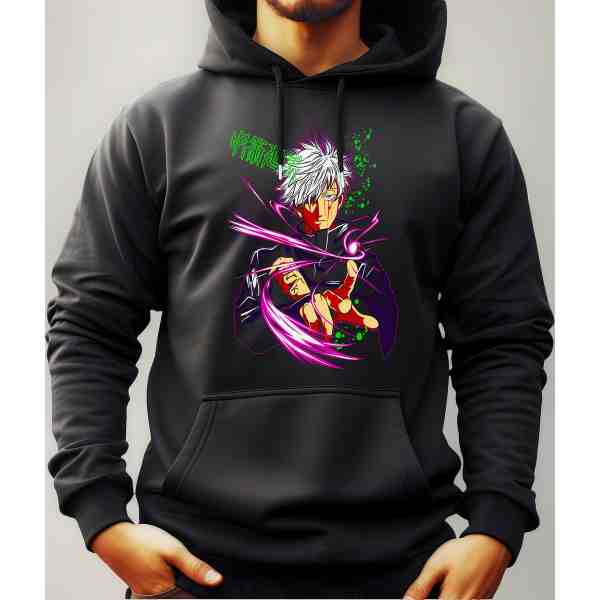 Buzo Canguro Con Capucha Anime Gojo Jujutsu Kaisen Mundogeek