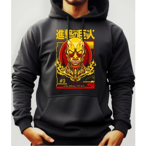 Buzo Canguro Con Capucha Anime Titan Colosal Attack On Titan